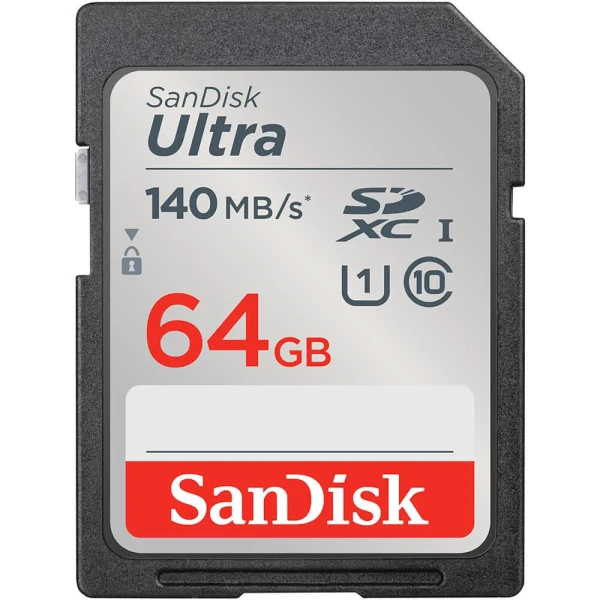 SANDISK Minneskort SDXC Ultra 64GB 140MB/s